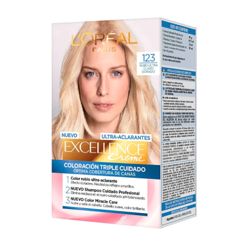 Kit Coloracion Excellence Creme Triple Cuidado Ultra Aclarante Loreal Paris en internet