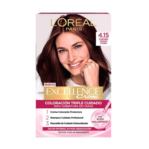 Kit Coloracion Excellence Creme Triple Cuidado Castaño Loreal Paris en internet