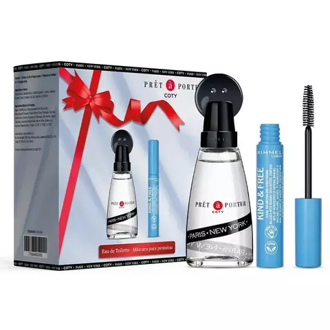 Set Perfume Pret A Porter Coty Edt 50 Ml + Mascara De Pestañas Kind Y Free Rimel