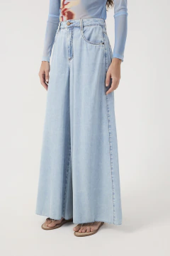Calça Jeans Pantalona Baby Blue Dress To - Almabô