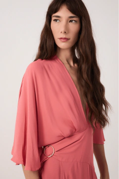 Vestido Cropped Crepe Fivela Dress To na internet