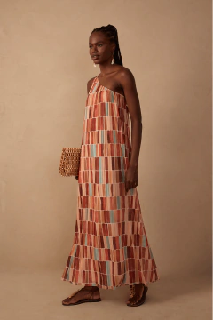 Vestido Plissado Tule Estampa Argile Dress To