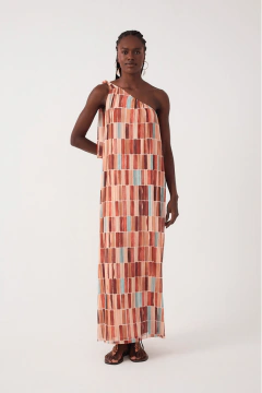 Vestido Plissado Tule Estampa Argile Dress To - comprar online