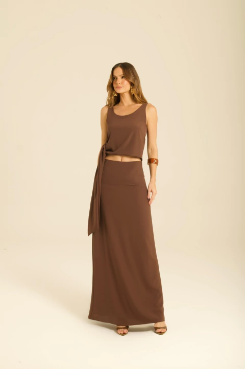 conjunto saia e blusa amarração Orion - comprar online