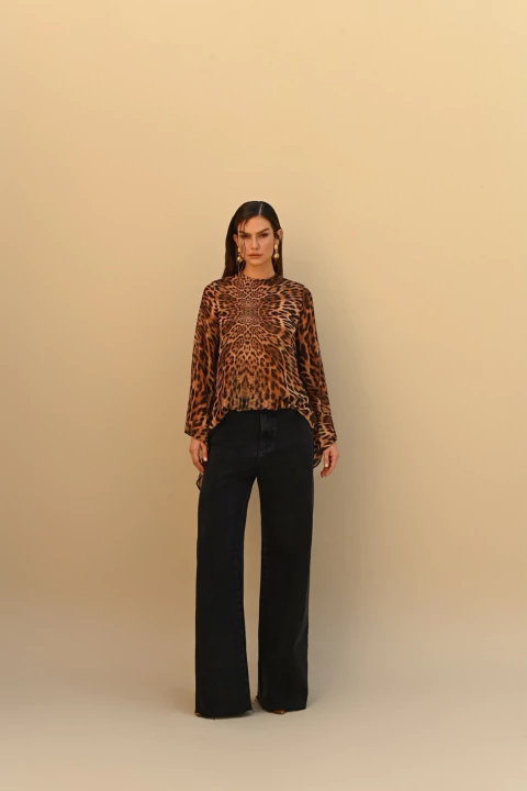 Calça jeans baggy cintura baixa