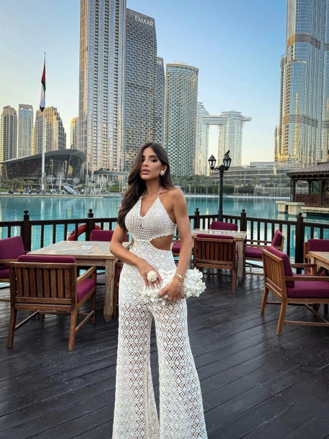 Macacão Ibiza - Macacão em Crochê Branco. - comprar online