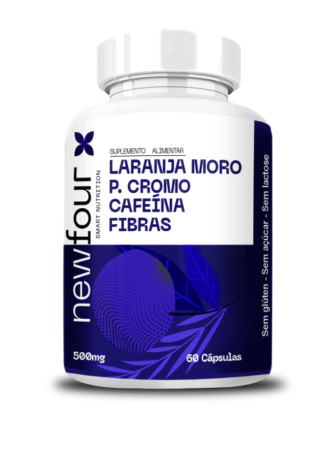 NF LARANJA MORO + P DE CROMO + CAFEÍNA + FIBRAS 500MG 60CAPS