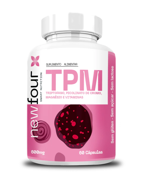 NF TPM - TRIPTOFAMO, PICOLINATO DE CROMO, MAGNESIO + VITAMINAS 600MG 60 CAPS