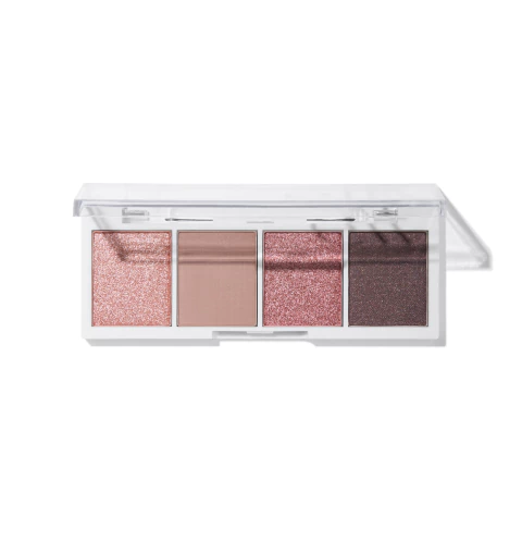 Paleta de Sombras 4 Cores – Tons Quentes e Cintilantes