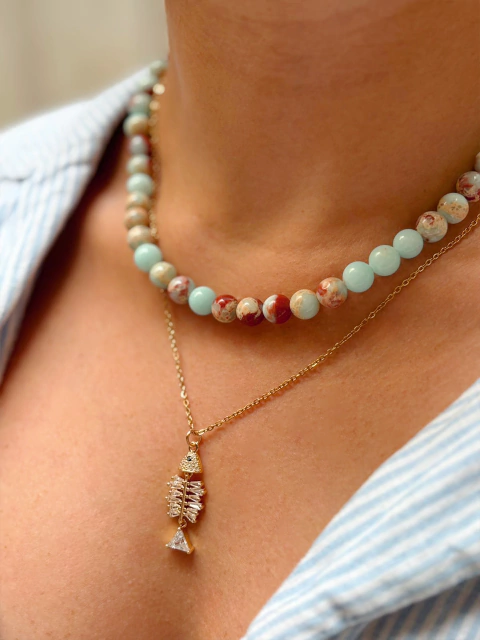 Collar Larimar Imperial