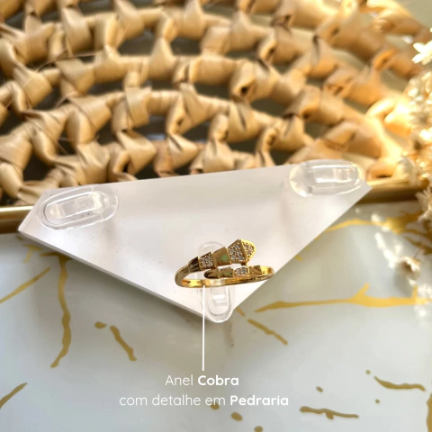 Anel Cobra Cravejado