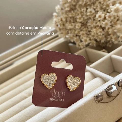 Brinco Coração Médio