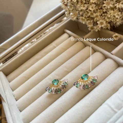 Brinco Leque Colorido