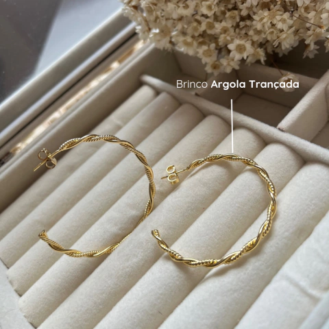Brinco Argola Trançada