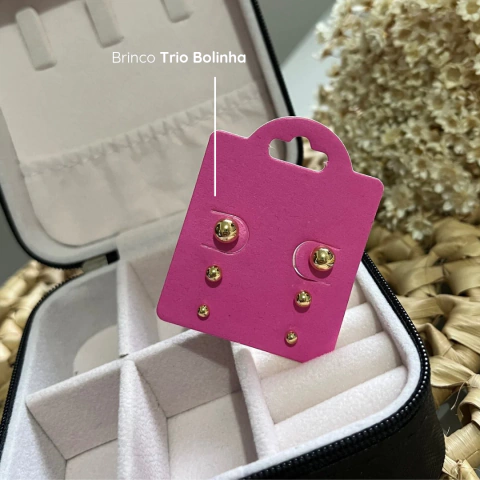 Brinco Trio Bolinha