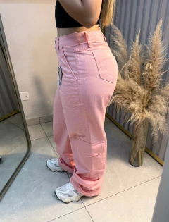 Wide leg - 2 bolsos rosa na internet