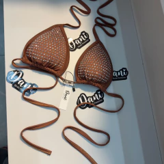 Cropped diezel biquíni de strass - loja online