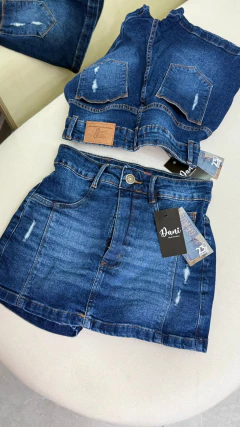 shorts saia jeans - 23 GRAUS - Dani moda feminina