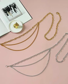 Corrente de cintura - prata e dourada - comprar online