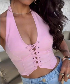 Croped trançado na frente - Dani moda feminina