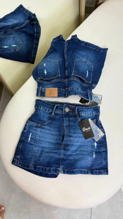 shorts saia jeans - 23 GRAUS - comprar online