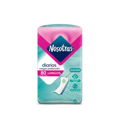 Nosotras Toalla protectores diarios largos x80 - comprar online