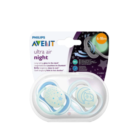 Avent Chupete ultra air nocturno 6-18 m x2 - comprar online