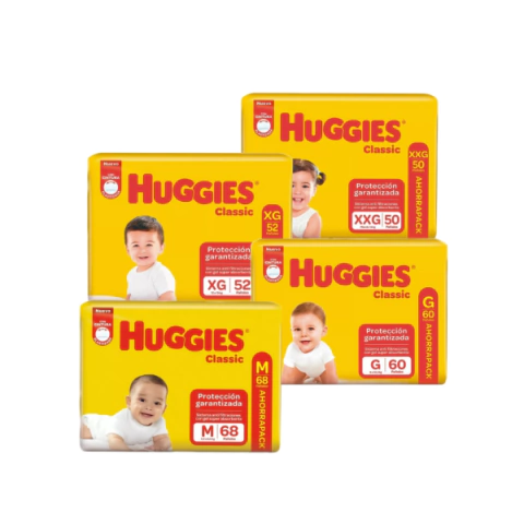 Huggies Classic Mx68/Gx60/XGx52/XXGx50/XXXGx48 - comprar online