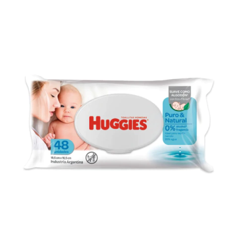 Huggies Toallitas Puro y natural x48 - comprar online