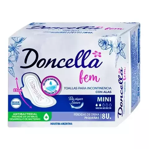 Doncella Toalla de incontinencia leve x8 - comprar online