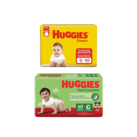 Huggies Classic + Flexi comfort G x80/XGx64/XXGx60 - comprar online