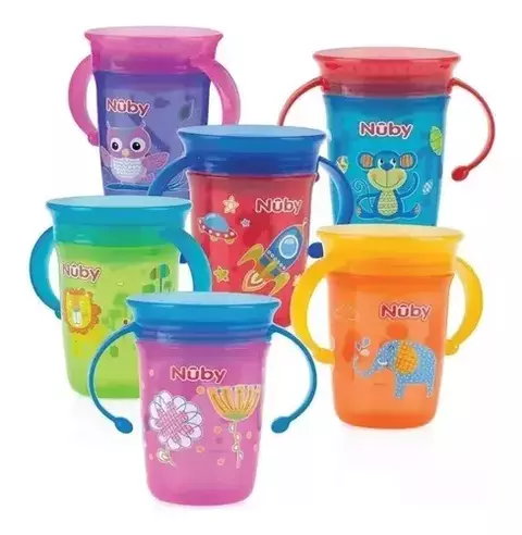 Nuby Vaso wonder con borde 360 antivuelco x240 ml - comprar online