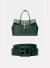 Kit de bolsa e cinto Lizard Maxi Vértice em couro verde com textura elegante