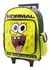 Mochila Escolar Bob Esponja Krusty Burger Carro 16 Pulgadas Amarillo Estampado
