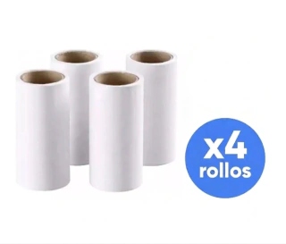 Rodillo Saca Pelo Pelusa Gatos Perro Lint Roller Repuesto X4