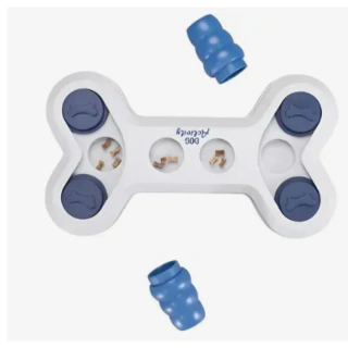 Juguete Perros Interactivo Estrategia Divertido Importado Blanco Y Azul