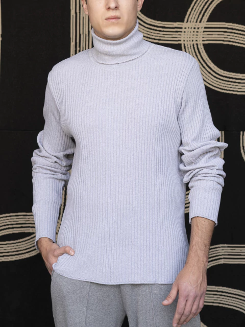 Suéter Rib Cuello Alto Hombre