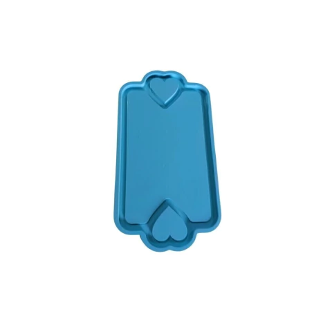 Molde De Silicone Para Resina Bandeja Petisqueira Coração vazado