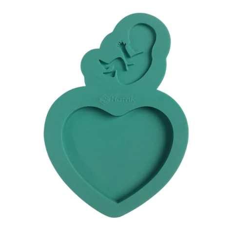 Molde Coração com Bebê