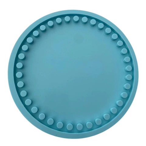 Molde De Silicone Para Resina Base Bolsa Circulo furo 9mm