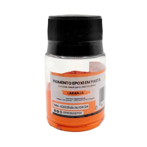 Pigmento Epóxi em Pasta - Cores Sólidas 25g Laranja