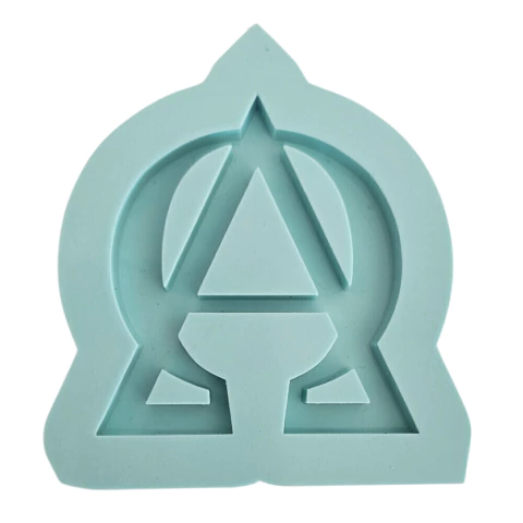 Molde De Silicone Para Resina Alfa e Omega - 1 Cavidade