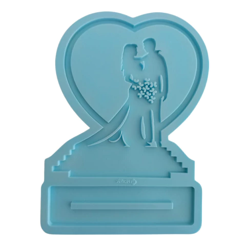 Molde De Silicone Para Resina Totem Casal - 2 Cavidades
