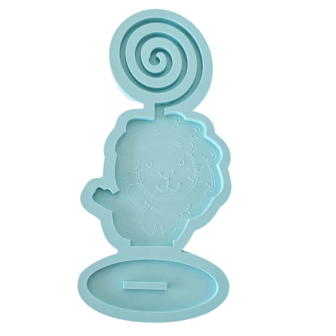 Molde De Silicone Para Resina Suporte Para Recado Leão - 2 Cavidades