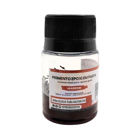 Pigmento Epóxi em Pasta - Cores Sólidas 25g Marrom