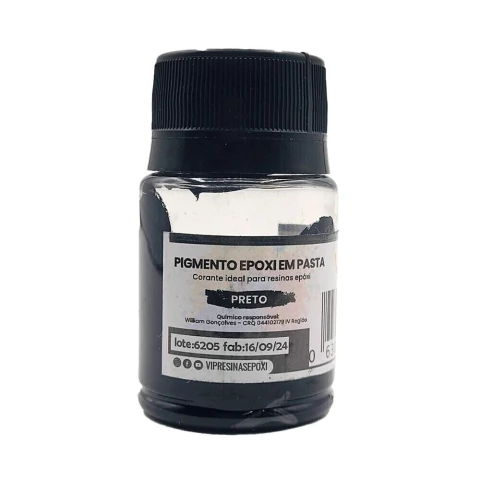 Pigmento Epóxi em Pasta - Cores Sólidas 25g Preto