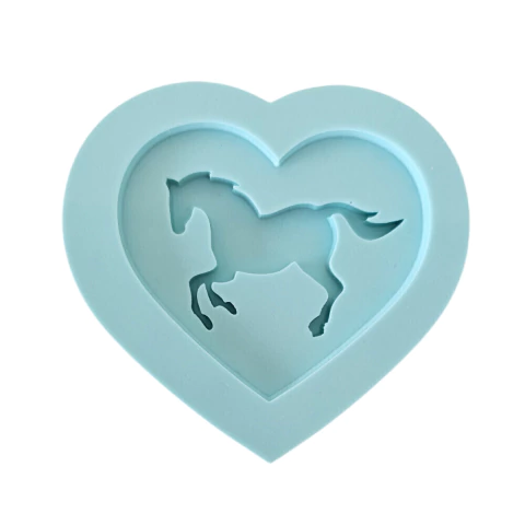 Molde De Silicone Para Resina Cavalo Love 2 - 1 Cavidade
