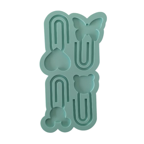 Molde De Silicone Para Resina Paleta Clips Diversos - 4 Cavidades