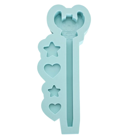 Molde De Silicone Para Resina Caneta Stitch - 5 Cavidades