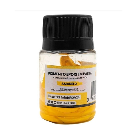 Pigmento Epóxi em Pasta – Cores Sólidas 25g Amarelo
